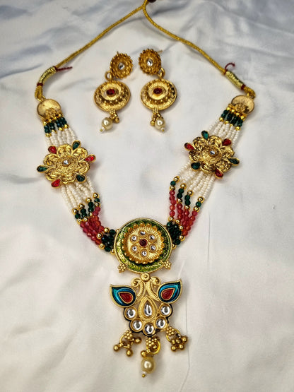 Heer Mirror Charm Necklace Set