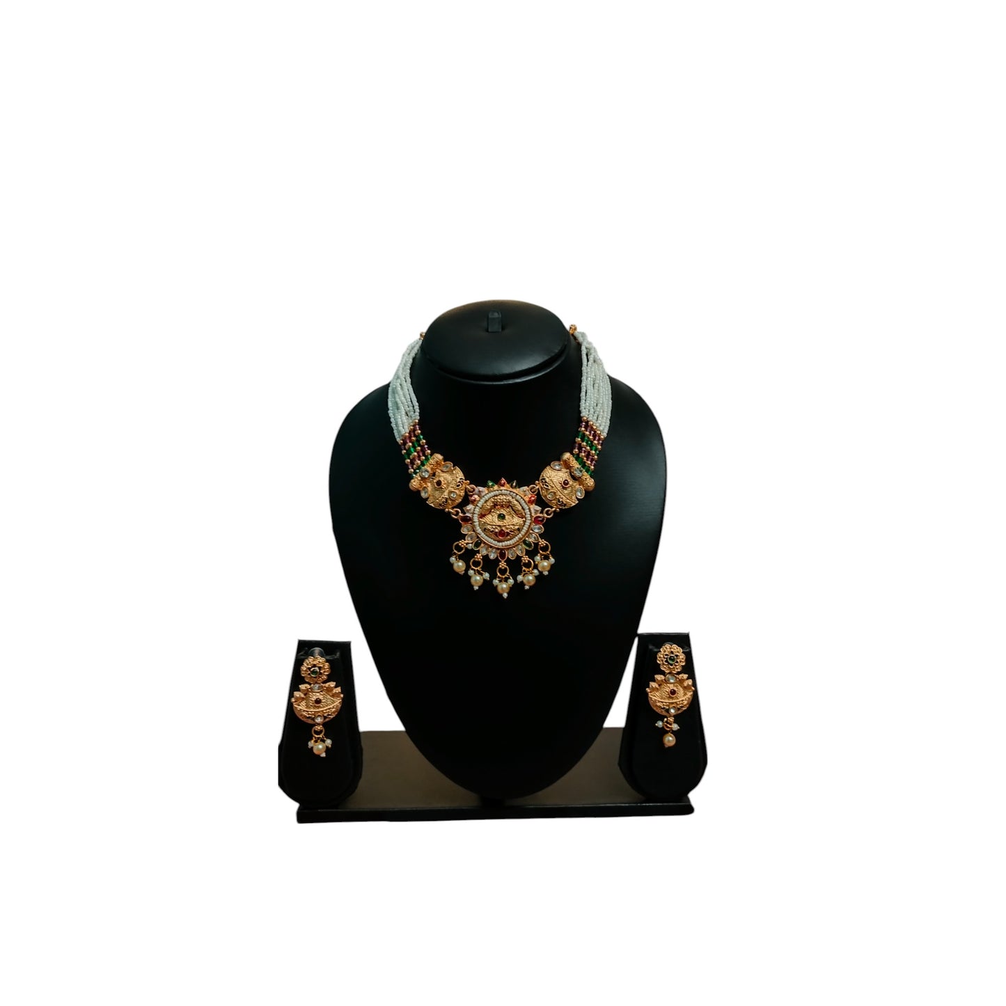 Royal Temple Gold Necklace Sajobhi