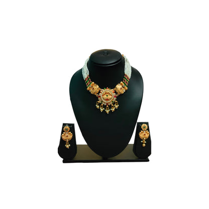 Royal Temple Gold Necklace Sajobhi
