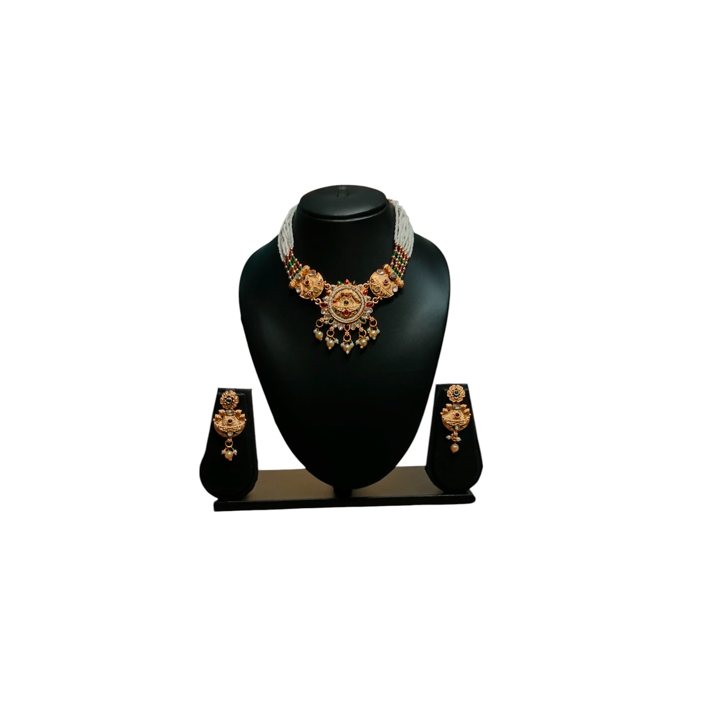 Royal Temple Gold Necklace Sajobhi