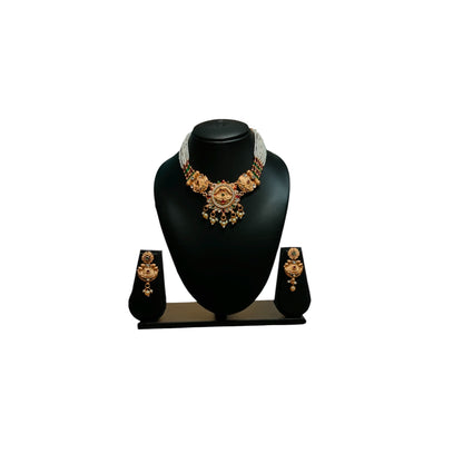 Royal Temple Gold Necklace Sajobhi