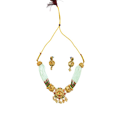 Royal Temple Gold Necklace Sajobhi