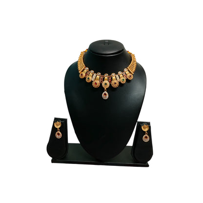 Sajobhi's Royal Multicolor Kundan Polki Necklace Set