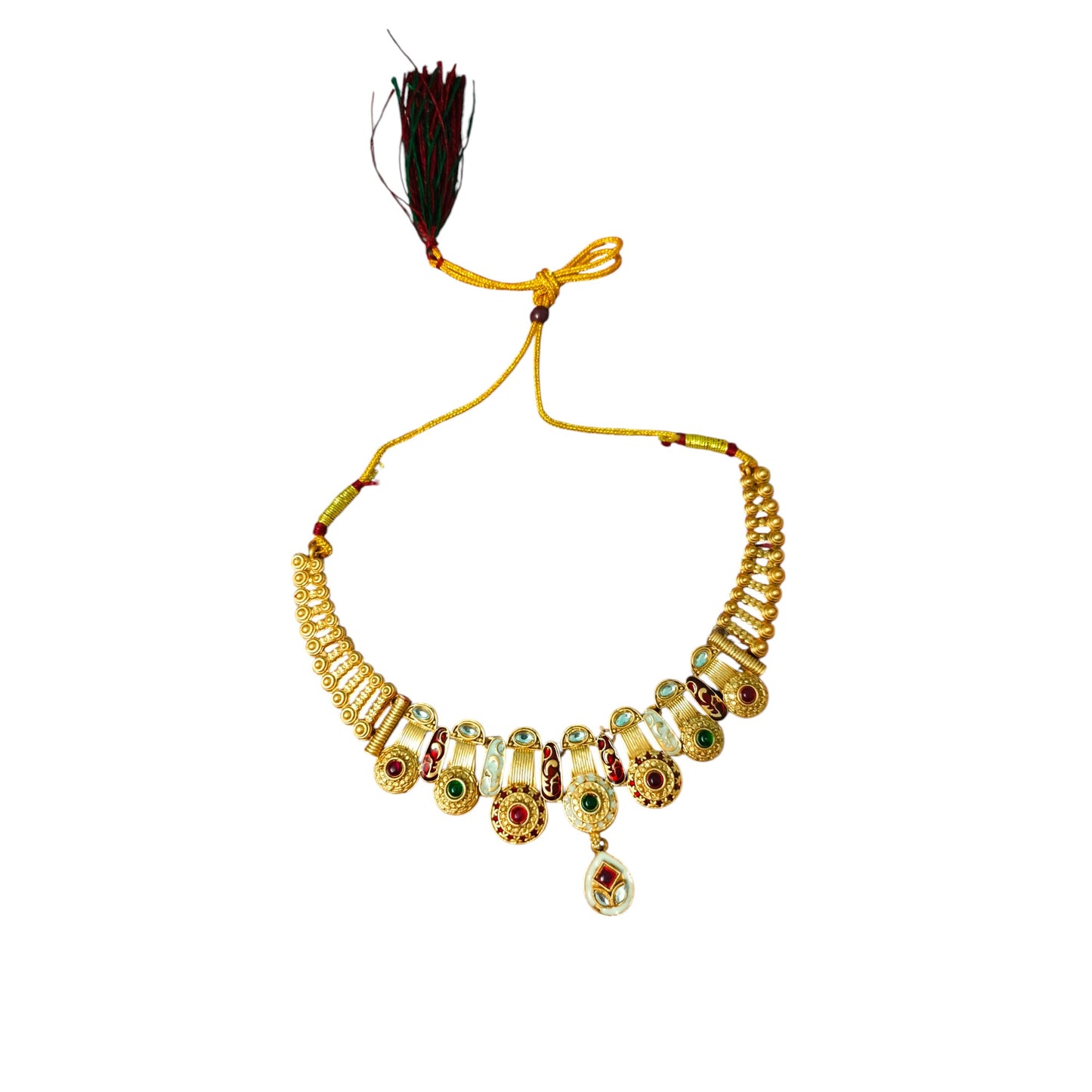 Sajobhi's Royal Multicolor Kundan Polki Necklace Set