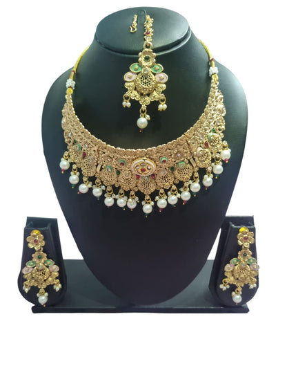 SAJOBHI,s Royal Heritage Kundan Bridal Set