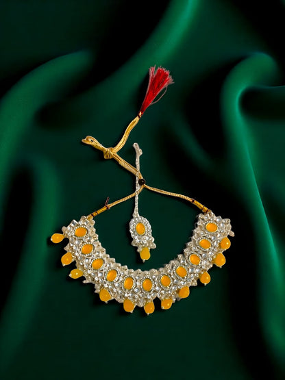 Royal Marigold Kundan Necklace Set