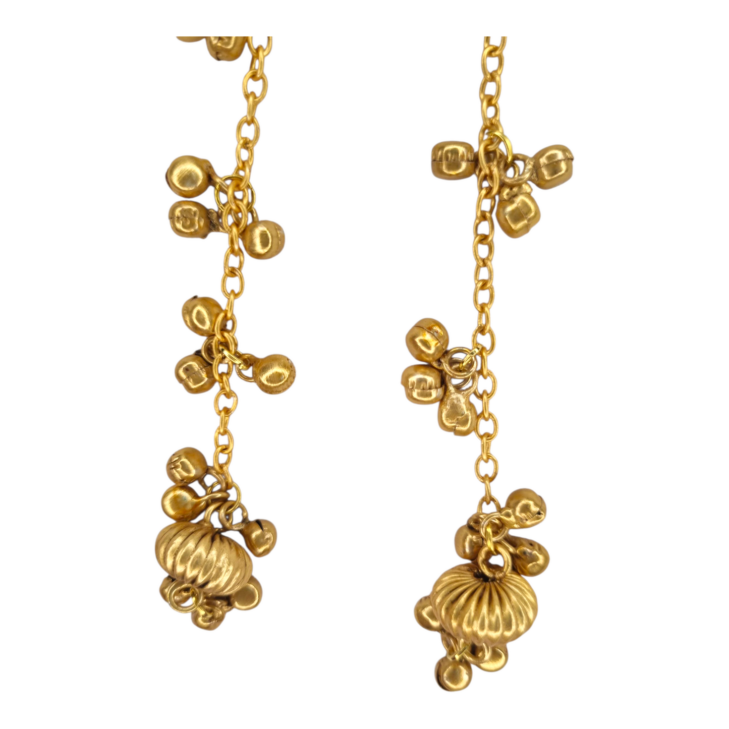 Kashmiri Earrings for Women | Traditional Brass Long Drop Earrings with Floral Design | Ethnic Indian Jewelry for Weddings & Festive Wear