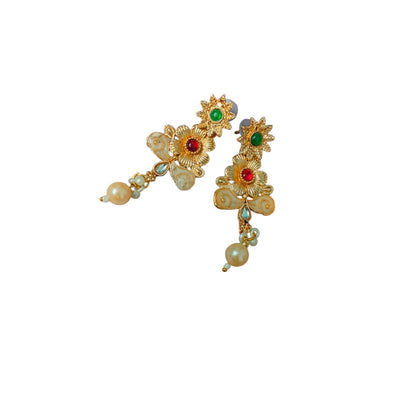 Ssjobhi's Royal Heritage Pearl Drop Necklace Set