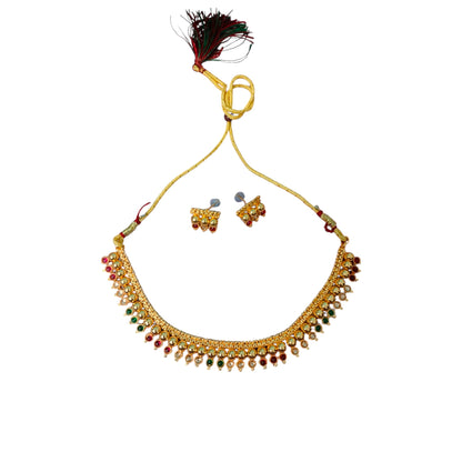 Sajobhi's Vibrant Kundan Short Necklace Set