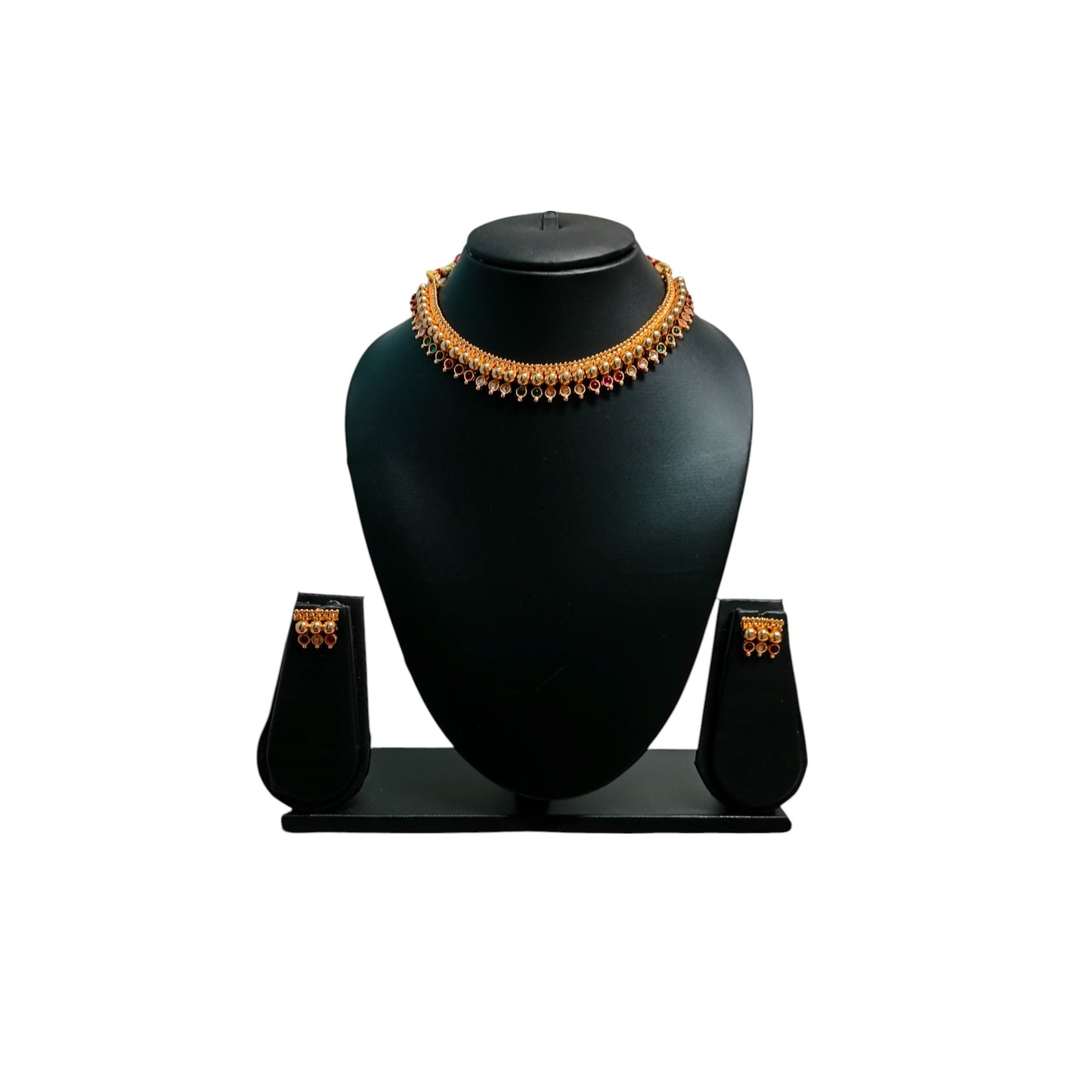 Sajobhi's Vibrant Kundan Short Necklace Set