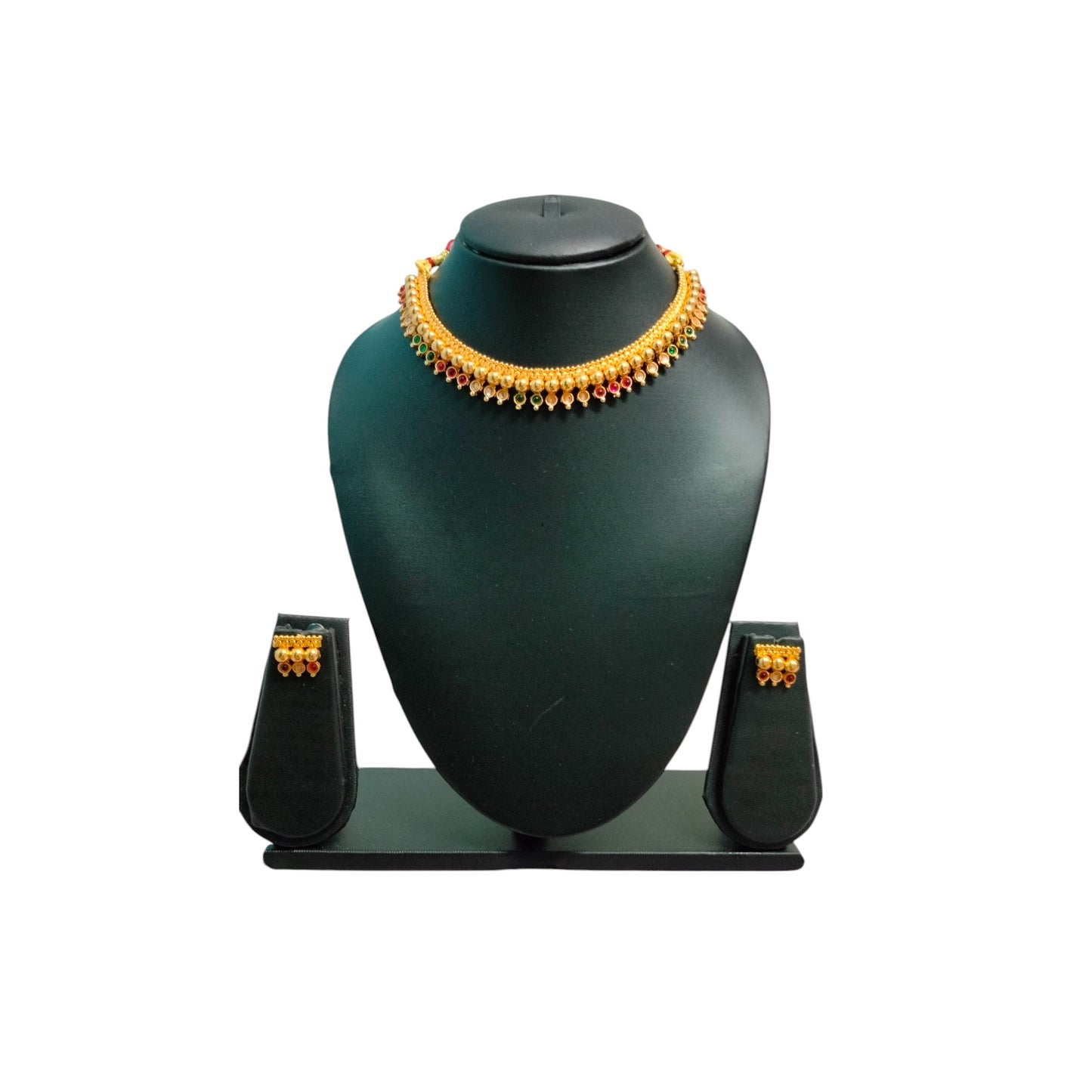 Sajobhi's Vibrant Kundan Short Necklace Set