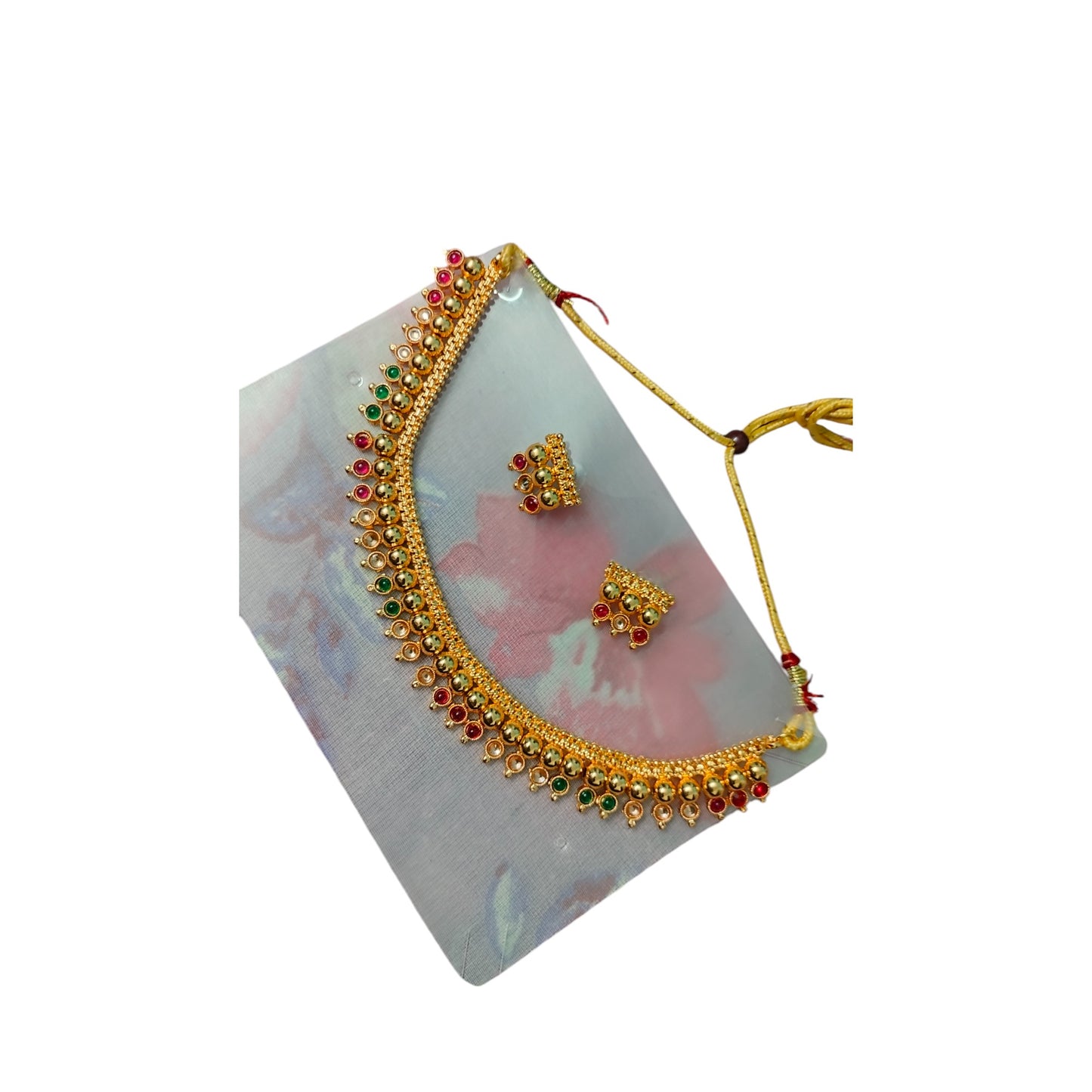 Sajobhi's Vibrant Kundan Short Necklace Set